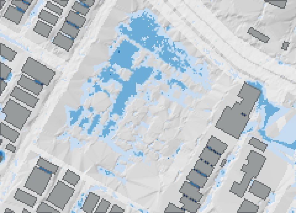 Modelled flooding with proposed works