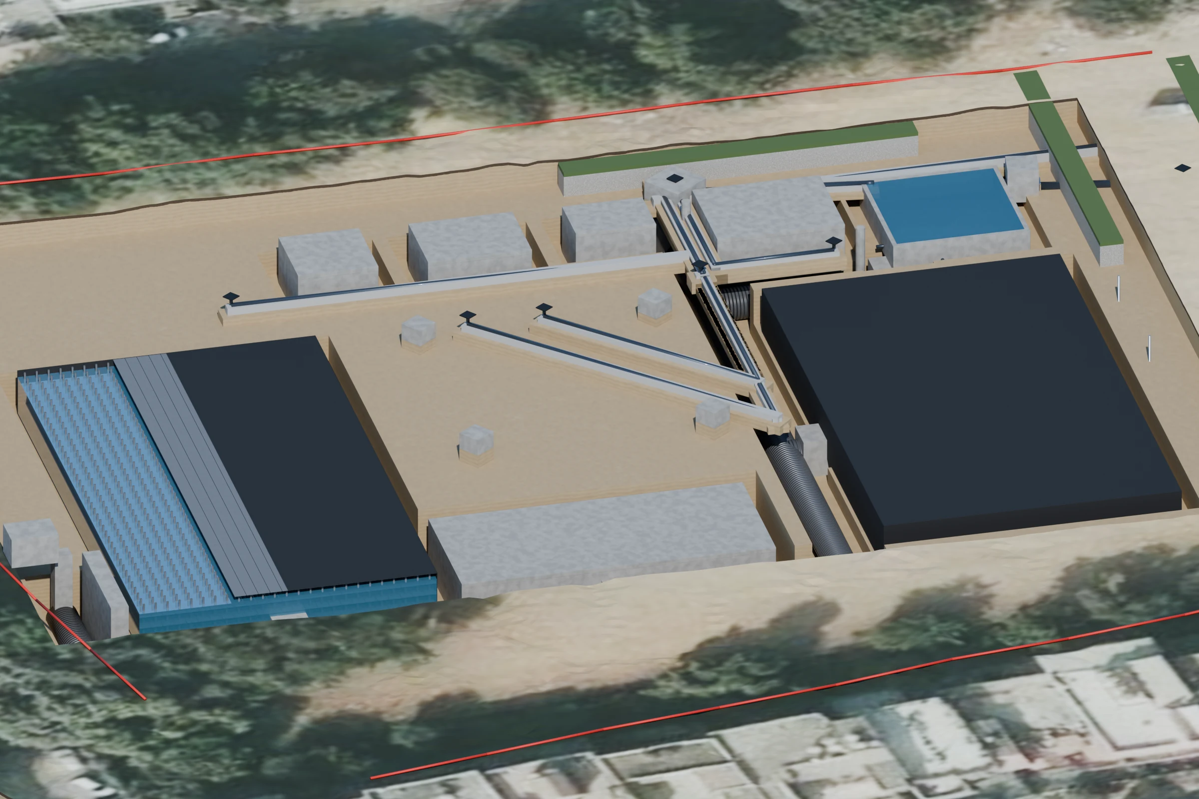 Engineering cutaway of the proposed underground storage and treatment